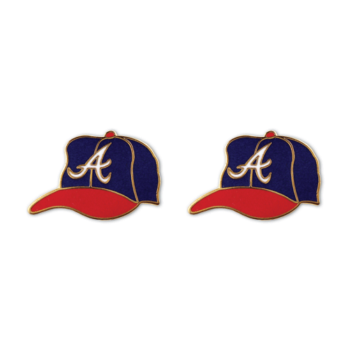 Atlanta Braves Earrings - WinCap Style - STUDDED Earrings - $2.75 Per Pair