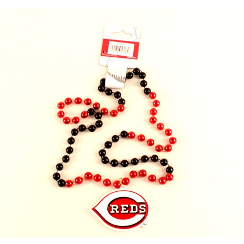 Cincinnati Reds Beads - 22" Team Beads With Medallion - 12 Beads For $39.00