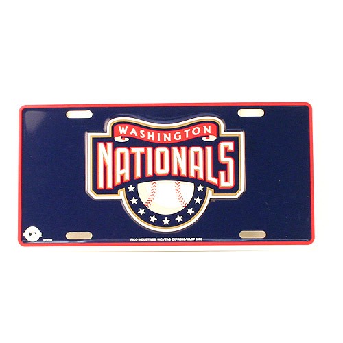 Closeout - Wholesale Washington Nationals Merchandise - 2Tone Red.Blue License Plates - 24 Plates For $24.00