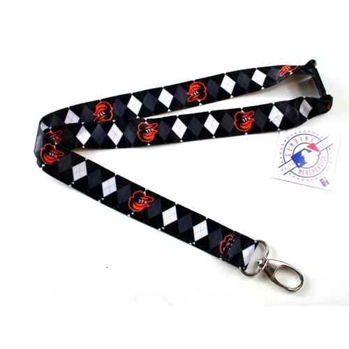 Baltimore Orioles Lanyards - Argyle Style Lanyards - 12 For $24.00