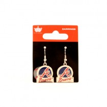 Atlanta Braves Earrings - Circle/Bar Style - 12 Pair For $33.00