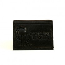 Colorado Rockies Baseball - Black Tri-Fold Wallets - Leather - 12 Wallets For $84.00