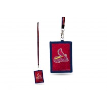 St. Louis Cardinals Bling - Bling Lanyards With ID Holder Set - 12 For $30.00