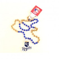 Kansas City Royals Beads - 22" Team Beads With Medallion - 12 Beads For $39.00