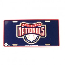Closeout - Wholesale Washington Nationals Merchandise - 2Tone Red.Blue License Plates - 24 Plates For $24.00