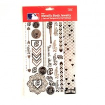 Opportunity Buy - San Diego Padres Tattoos - 2Pack Set Temporary Body Jewelry - 12 Sets For $24.00