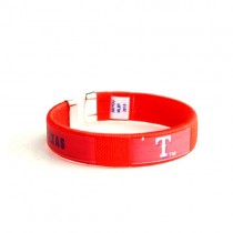 Special Buy - Wholesale Bracelets - Texas Rangers Red Fan Bracelets - 12 For $24.00
