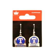 Discontinued - Texas Rangers Earrings - Circle/Bar Style - 12 Pair For $30.00