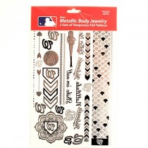 Opportunity Buy - Washington Nationals Tattoos - 2Pack Body Jewelry - 12 Sets For $24.00
